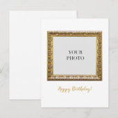 エレガントなパーソナルフォト ハッピーバースデーポストカード ポストカード (正面/裏面)