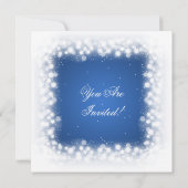 エレガントなパーティーの魔法の輝きの青 招待状 (裏面)