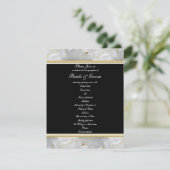 エレガントなパーティー　ブラック・ホワイト・ゴールドのウェディング 招待状 (スタンド正面)