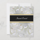 エレガントなパーティー　ブラック　ホワイト　ゴールド　ウェディング 招待状 (裏面)