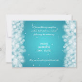 エレガントなパーティー 優雅なターコイズ 招待状 (裏面)