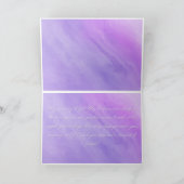 エレガントなパープルの花のハッピーバースデーカード サンキューカード (内部)