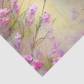 エレガントなパープルの花柄 薄葉紙 (詳細)