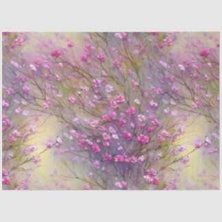 エレガントなパープルの花柄 薄葉紙