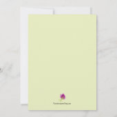 エレガントなパープルウォーターカラーフラワーブライダルシャワー (裏面)