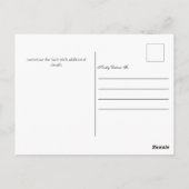 エレガントなパープルゴールドのバット・ミッツヴァ・パーティー招待状 ポストカード (裏面)