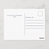 エレガントなパープルゴールドのバット・ミツバ・パーティー招待状 ポストカード (裏面)