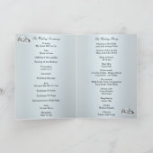 エレガントなパープルフラワーとバタフライのプログラムカード プログラム (内部)