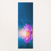 エレガントなパープルロータスブルー ヨガマット (正面)