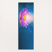 エレガントなパープルロータスブルー ヨガマット (裏面)