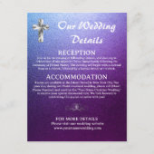 エレガントなパープル＆シルバーグリッターのクリスチャン詳細情報 エンクロージャーカード (正面)