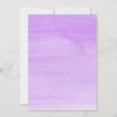 エレガントなパープル フローラル ヴィクトリアン ブライダル シャワー 招待状 (裏面)