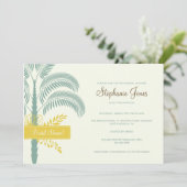 エレガントなパームツリーのブライズシャワー招待状 招待状 (スタンド正面)