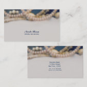 エレガントなパールとシーシェルのビーチスタイル 名刺 (正面/裏面)