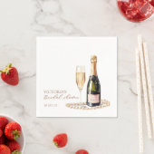 エレガントなパールとプロセッコのブライズシャワー スタンダードカクテルナプキン (インサイチュ)