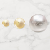 エレガントなパールとプロセッコのブライダルシャワー コンフェッティ (正面)