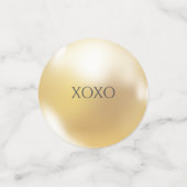 エレガントなパールとプロセッコのブライダルシャワー コンフェッティ (スモール正面)