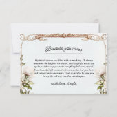 エレガントなパールとプロセッコの感謝カード サンキューカード (裏面)