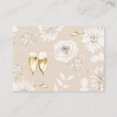 エレガントなパールとプロセッコ エンクロージャーカード (裏面)