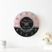 エレガントなパールのコンフェッティ 25周年記念 ラージ壁時計 (ホーム)