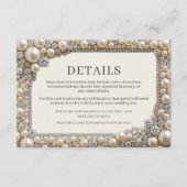 エレガントなパールの結婚式 エンクロージャーカード (正面)