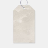 エレガントなパールホワイトの輝く結婚式 ブライダルシャワー ギフトタグ (裏面)