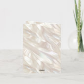 エレガントなパールホワイトシェルアブストラクト サンキューカード (裏面)