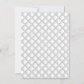 エレガントなパールボウベイビーシャワー 招待状 (裏面)