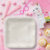 エレガントなパール アイボリー ウェディング   ペーパープレート (パーティー)