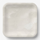 エレガントなパール アイボリー ウェディング   ペーパープレート (正面)