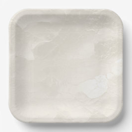 エレガントなパール アイボリー ウェディング ペーパープレート