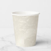 エレガントなパール アイボリー ウェディング   紙コップ (裏面)