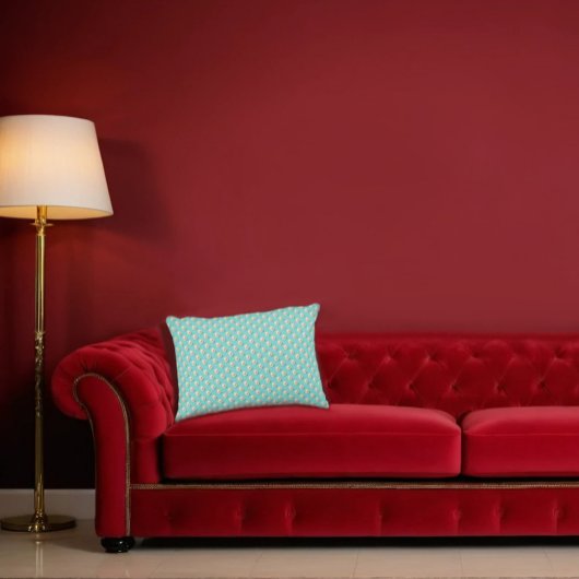 エレガントなパール＆ターコイズアクセントピロー アクセントクッション