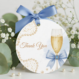 エレガントなパール&プロセッコ ブライダルシャワーフェイバータグ フェイバータグ