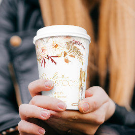 エレガントなパール＆プロセッコ ブライダルシャワー 紙コップ