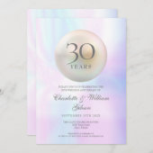 エレガントなパール 30周年記念 招待状 (正面/裏面)
