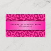 エレガントなヒョウのプリント 名刺 (裏面)