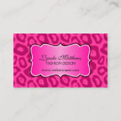 エレガントなヒョウのプリント 名刺 (正面)