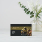 エレガントなヒョウの名刺 名刺 (スタンド正面)