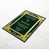 エレガントなビクトリア時代 1877 箔招待状 (回転した状態)