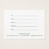 エレガントなビジネスギフト証明書スクリプトありがとうございます (裏面)