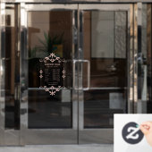 エレガントなビジネス営業時間ローズウィンドウクリング ウィンドウサイン (オフィスドア)