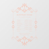 エレガントなビジネス営業時間ローズウィンドウクリング ウィンドウサイン (シート)