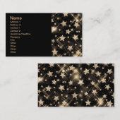 エレガントなビジネス金ゴールドのグリッターの星 名刺 (正面/裏面)
