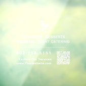 エレガントなビジネス モノグラム QR コード 電話番号 ステッカー ウィンドウサイン (シート3)