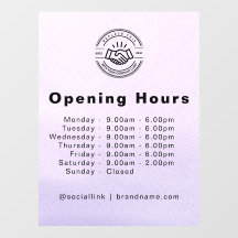 エレガントなビジネス ロゴ & オープニング アワーズ ライトブルー