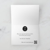 エレガントなビジネス ロゴ QR コード リース クリスマス サンキューカード (内部)