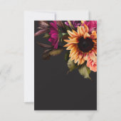 エレガントなビバントひまわり花の退職パーティ 招待状 (裏面)