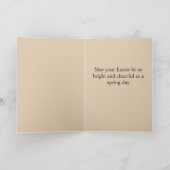 エレガントなビンテージのウサギ「ハッピーイースター」かわいいウサギ シーズンカード (内部)