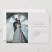 エレガントなビンテージの複数写真の結婚式の発表 招待状 (裏面)